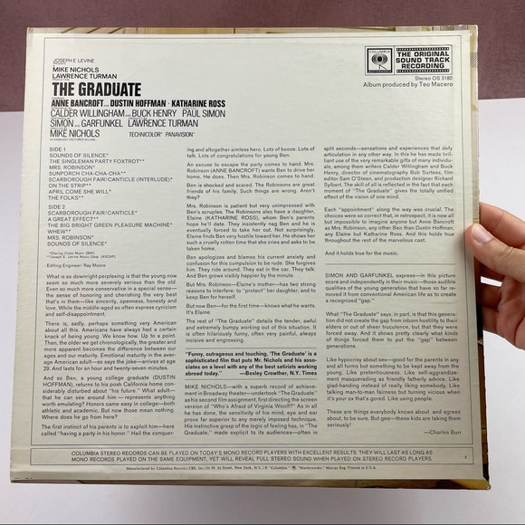 Simon & Garfunkel Paul Simon The Graduate Soundtrack Vinyl Music Records - Picture 6 of 6